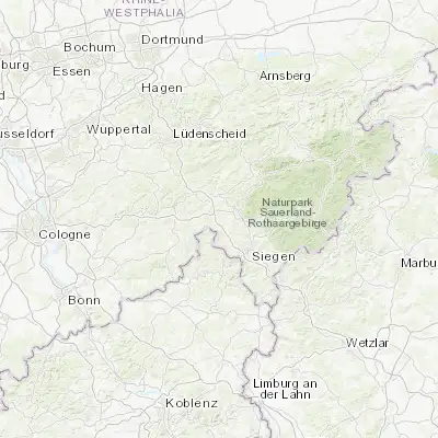 Map showing location of Wenden (50.966670, 7.866670)