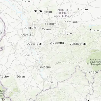 Map showing location of Wermelskirchen (51.139700, 7.215830)
