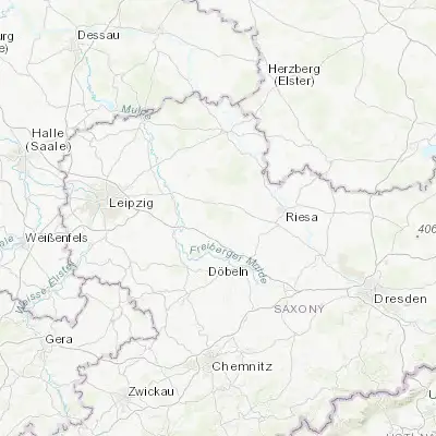 Map showing location of Wermsdorf (51.283330, 12.950000)