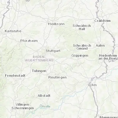 Map showing location of Wernau (48.693060, 9.415330)