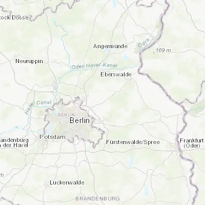 Map showing location of Werneuchen (52.632750, 13.734370)