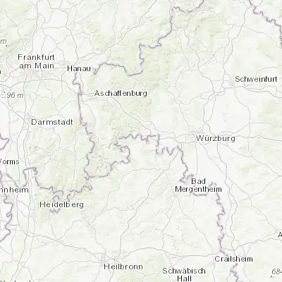 Map showing location of Wertheim (49.759000, 9.508520)