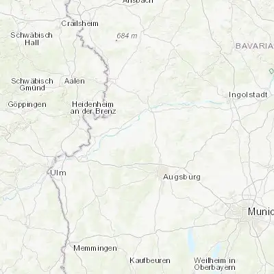 Map showing location of Wertingen (48.563140, 10.681490)