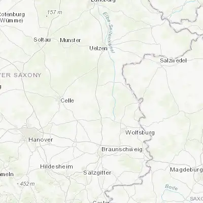Map showing location of Wesendorf (52.600000, 10.533330)