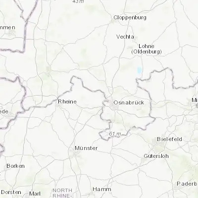 Map showing location of Westerkappeln (52.316670, 7.883330)