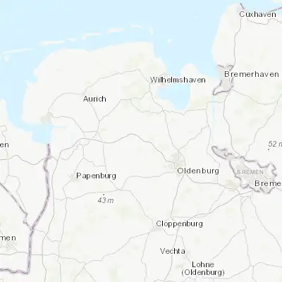 Map showing location of Westerstede (53.256820, 7.927370)