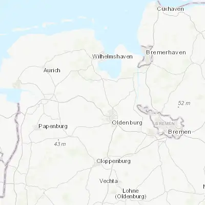Map showing location of Wiefelstede (53.250000, 8.116670)
