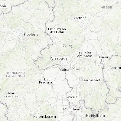 Map showing location of Wiesbaden (50.082580, 8.249320)