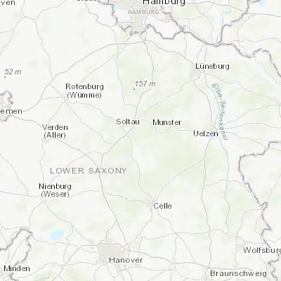 Map showing location of Wietzendorf (52.916670, 9.983330)