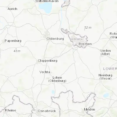 Map showing location of Wildeshausen (52.894460, 8.433750)