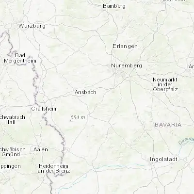 Map showing location of Windsbach (49.247860, 10.826510)