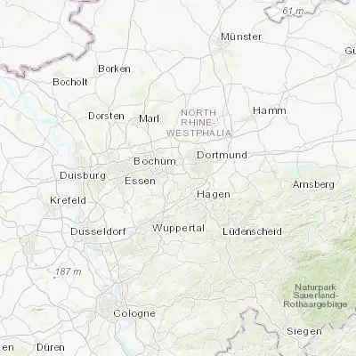 Map showing location of Witten (51.443620, 7.352580)