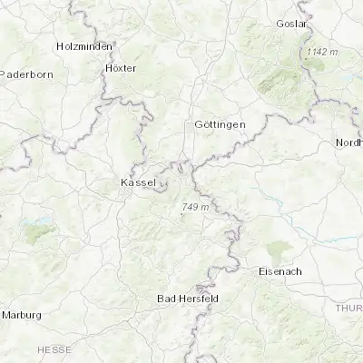Map showing location of Witzenhausen (51.341030, 9.855400)