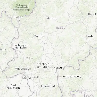 Map showing location of Wölfersheim (50.400000, 8.816670)