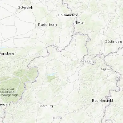 Map showing location of Wolfhagen (51.326110, 9.170150)