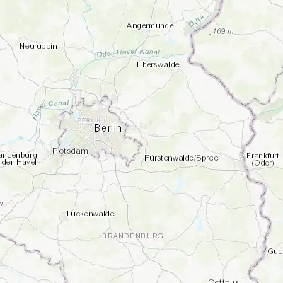 Map showing location of Woltersdorf (52.455540, 13.749860)