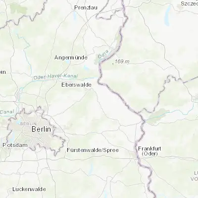 Map showing location of Wriezen (52.720910, 14.134250)