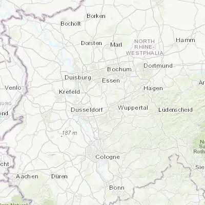 Map showing location of Wülfrath (51.281950, 7.038210)