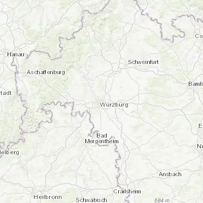 Map showing location of Würzburg (49.793910, 9.951210)