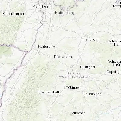 Map showing location of Wurmberg (48.866670, 8.816670)