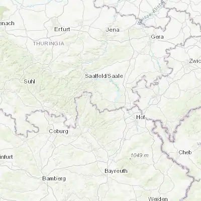 Map showing location of Wurzbach (50.463570, 11.537790)