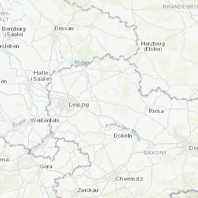 Map showing location of Wurzen (51.370700, 12.739390)