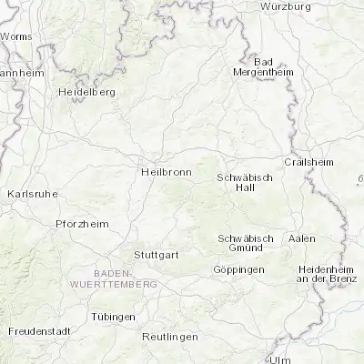 Map showing location of Wüstenrot (49.080830, 9.460560)