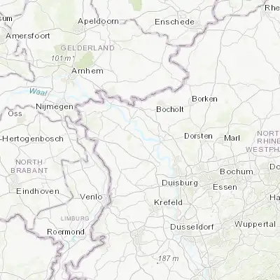 Map showing location of Xanten (51.658770, 6.452970)