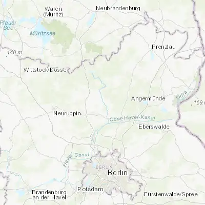 Map showing location of Zehdenick (52.978520, 13.331650)