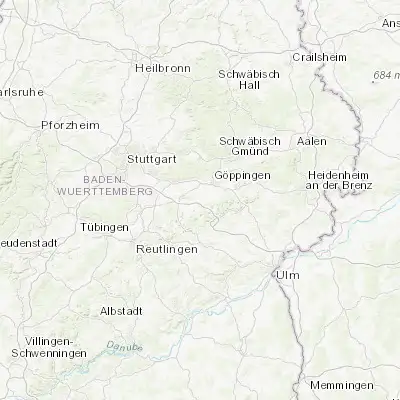 Map showing location of Zell unter Aichelberg (48.648820, 9.571370)