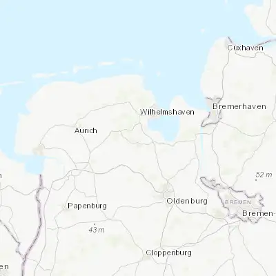 Map showing location of Zetel (53.416670, 7.983330)