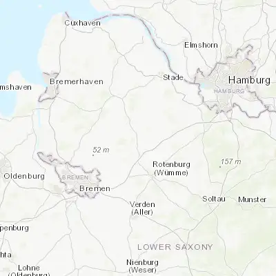 Map showing location of Zeven (53.296570, 9.276850)