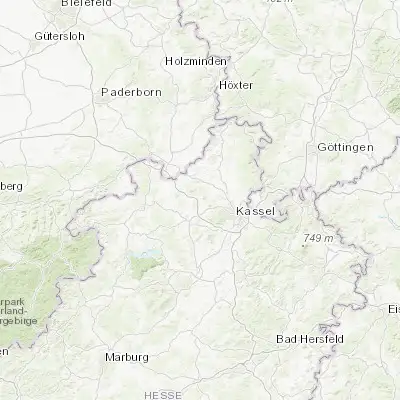 Map showing location of Zierenberg (51.369480, 9.301640)