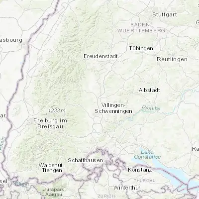 Map showing location of Zimmern ob Rottweil (48.166600, 8.594360)