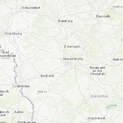 Map showing location of Zirndorf (49.442400, 10.954140)