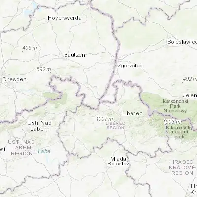 Map showing location of Zittau (50.897720, 14.807640)