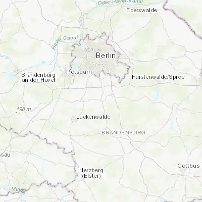 Map showing location of Zossen (52.216000, 13.449090)