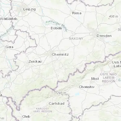Map showing location of Zschopau (50.748180, 13.076910)
