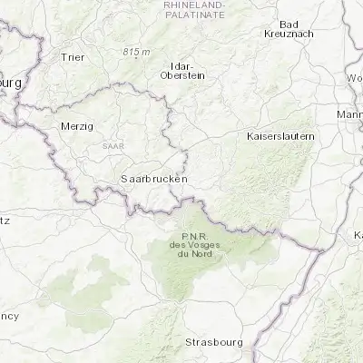 Map showing location of Zweibrücken (49.246860, 7.369770)