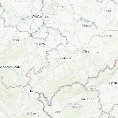 Map showing location of Zwickau (50.727240, 12.488390)