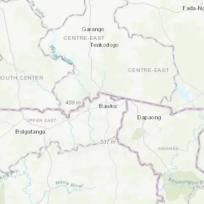 Map showing location of Bawku (11.061600, -0.241690)