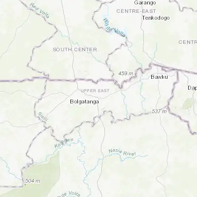 Map showing location of Bolgatanga (10.785560, -0.851390)