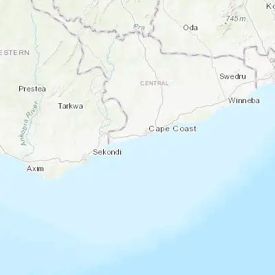 Map showing location of Elmina (5.084700, -1.350930)
