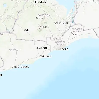 Map showing location of Kasoa (5.534490, -0.416790)
