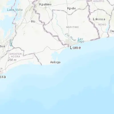 Map showing location of Keta (5.917930, 0.987890)