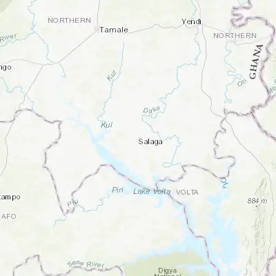 Map showing location of Salaga (8.550830, -0.518750)