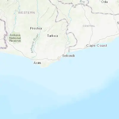 Map showing location of Takoradi (4.898160, -1.760290)