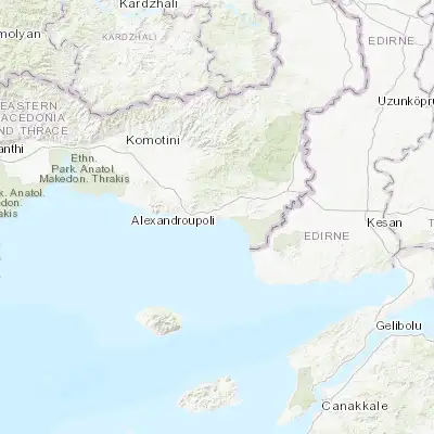 Map showing location of Alexandroupoli (40.849950, 25.876440)