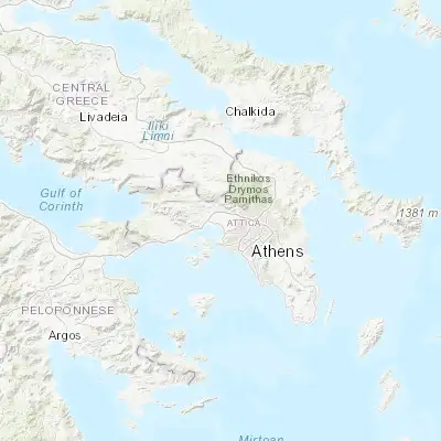 Map showing location of Asprópyrgos (38.061340, 23.589710)