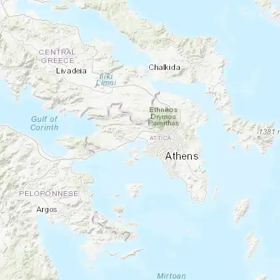 Map showing location of Elefsína (38.041350, 23.542950)